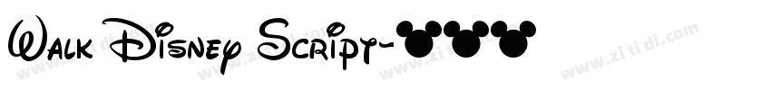 Walk Disney Script字体转换